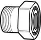 Metallischer Heizkörperanschluss mit einem Innengewinde und konischer Form, geeignet für Heizsysteme. Produkt von IMI Hydronic Engineering.